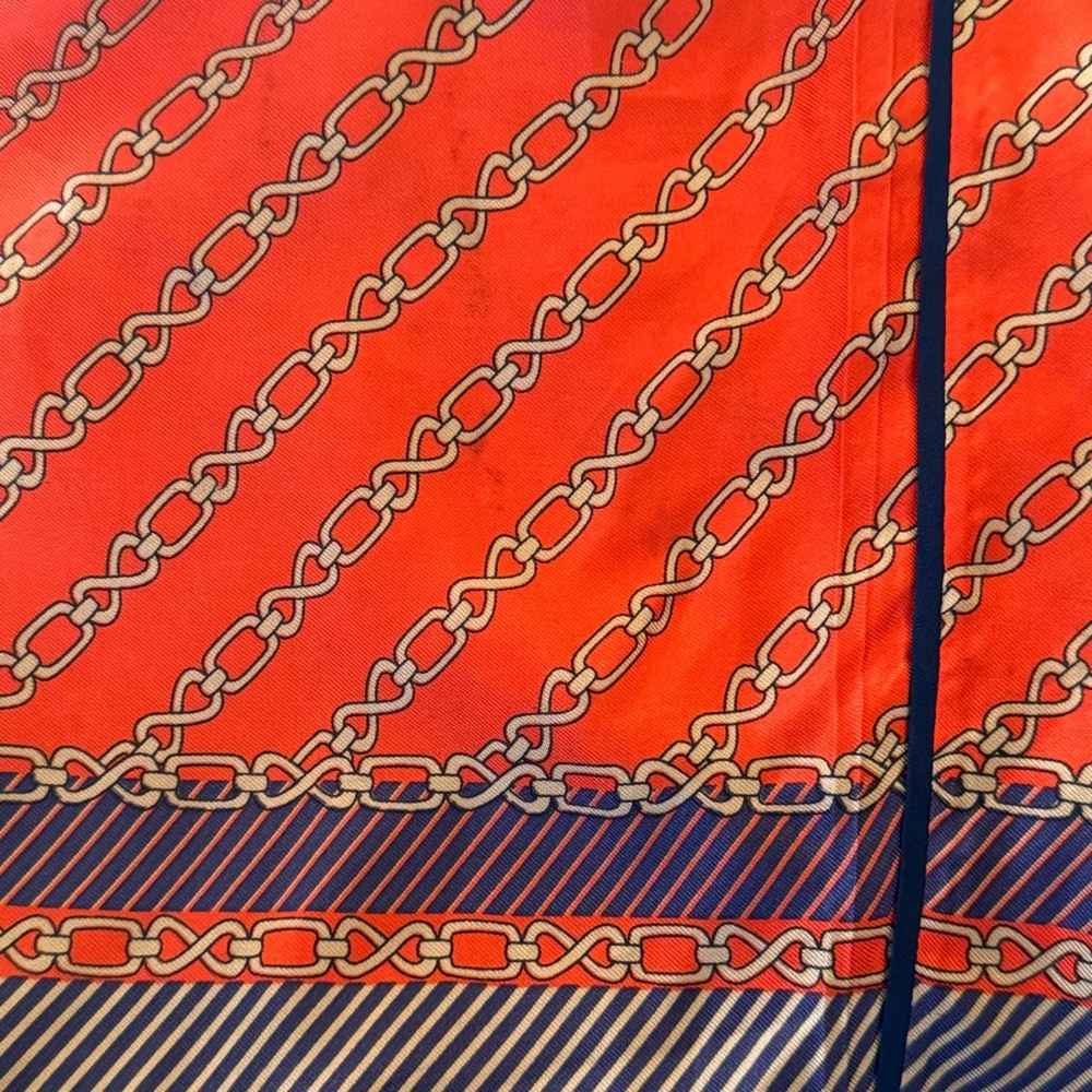 J CREW pull-on silk pant in red chains print Size 12 - Picture 11 of 11